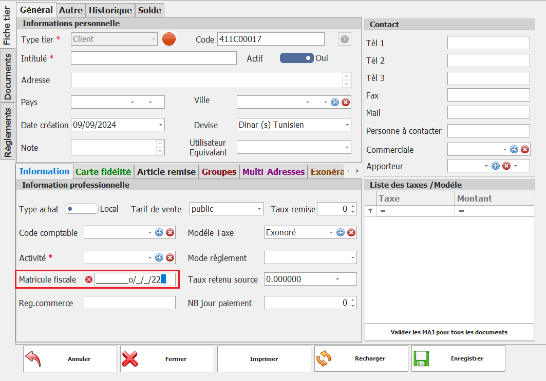 matricul fiche tiers.PNG